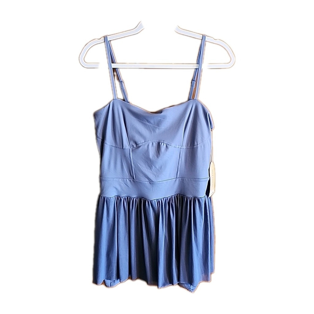 Logilates Women's XL Barre Romper Adjustable Shoulder Color Troposphere